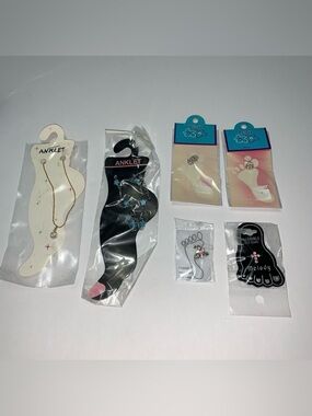ANKLET’S and TOE RING NWT LOT fashion jewelry